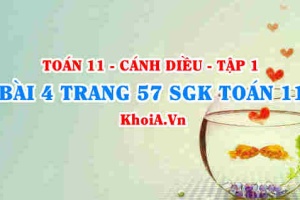 Bài 4 trang 57 SGK Toán 11 tập 1 Cánh Diều